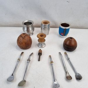Lote de Mates y Bombillas con Inscripción 'BICO D'OURO' - imagen 2