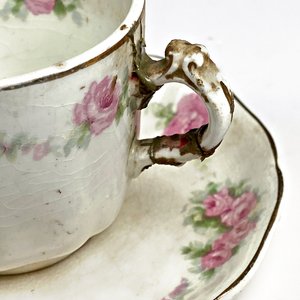 Juego de 17 Pocillos de Café y Platillos de Loza Inglesa Royal Vitreous - imagen 5