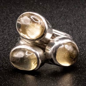 Lote siguiente: Anillo de Plata 950 con Citrinos