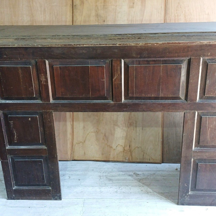Mesa de estufa en cedro con diseño de tablero - imagen 4