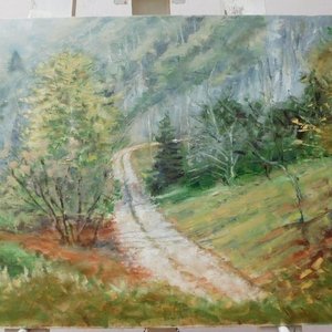 Lote siguiente: Pintura al Óleo "Valle en los Alpes" por Aldo Curto