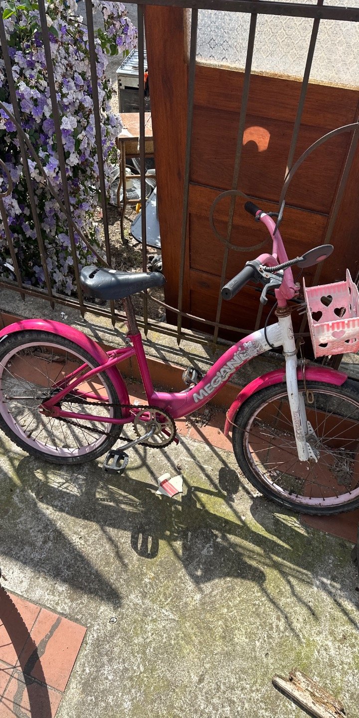 Bicicleta Infantil Rosa con Canasto