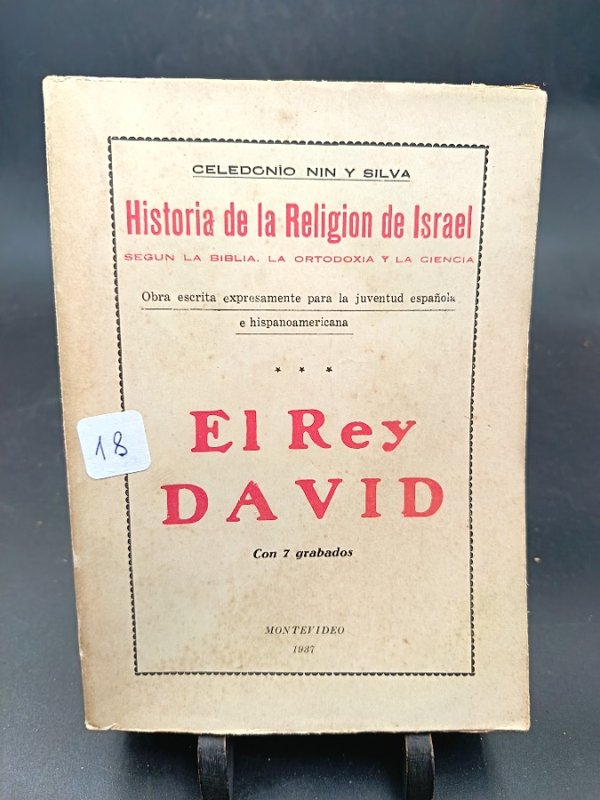 Libro Historia de la Religión de Israel: El Rey David (1937)