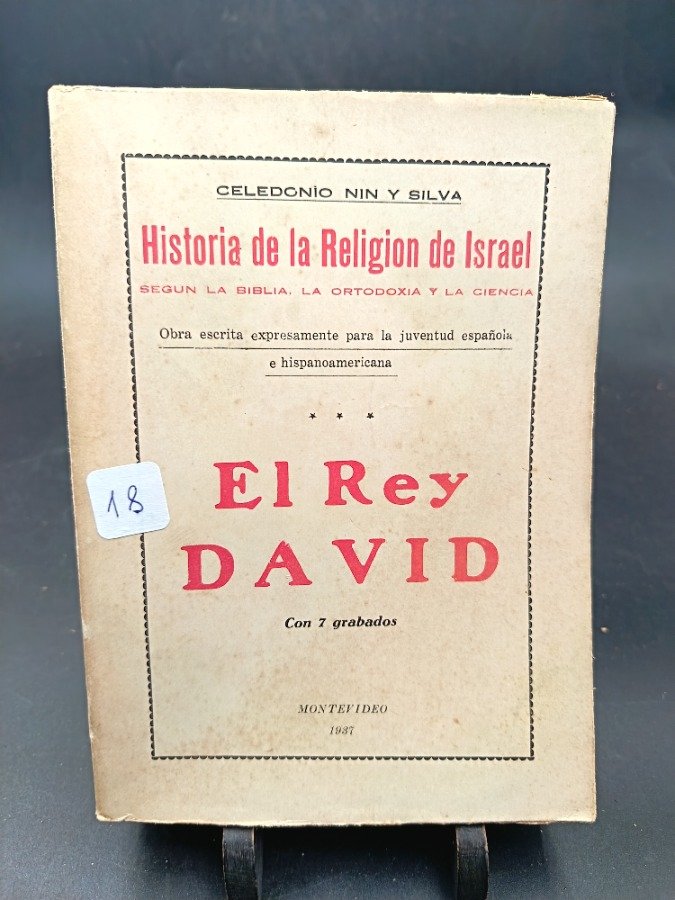 Libro Historia de la Religión de Israel: El Rey David (1937)