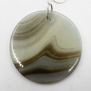 Lote siguiente: Dije Circular de Piedra Natural con Argolla de Plata