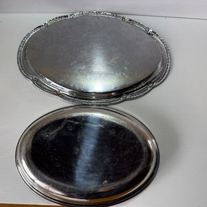 Bandeja y Fuente Ovalada de Aluminio con Detalles Decorativos - imagen 2