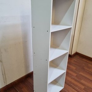 Estante Organizador Blanco de Melamina con 4 Niveles y Ruedas - imagen 2