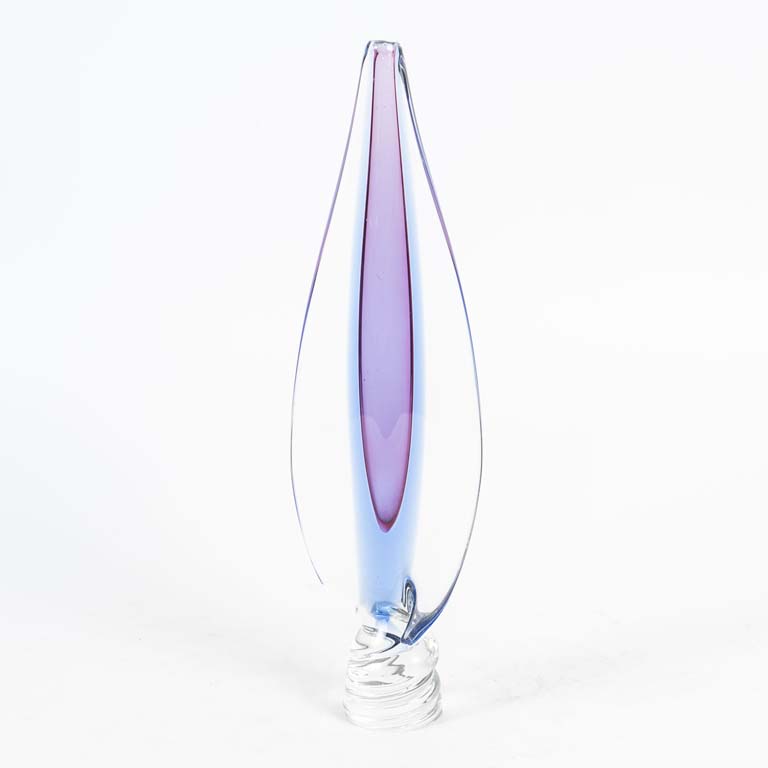 Vaso de vidrio Murano en color púrpura y azul - imagen 1