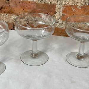 Juego de 6 Copas de Cristal Talladas al Ácido - imagen 8