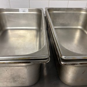 4 Cubetas Gastronómicas Acero Inoxidable con Tapas Plásticas - imagen 3