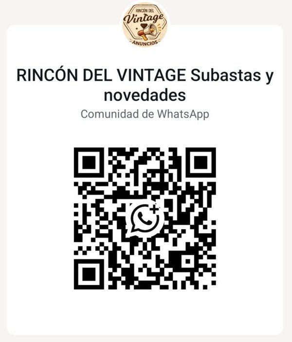 Únete a la Comunidad de WhatsApp de Rincón del Vintage Subastas y Novedades