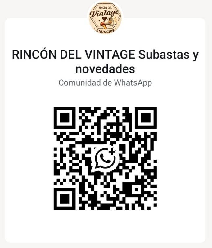 Únete a la Comunidad de WhatsApp de Rincón del Vintage Subastas y Novedades