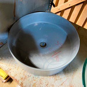 Bacha de Baño Circular Gris Loza 39 cm Diámetro - imagen 3