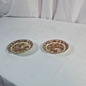 Par de Platillos Ovalados en Porcelana Japonesa con Diseño Oriental - imagen 3