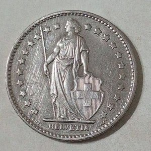 Moneda de 1 Franco Suizo de 1975 - Confederación Helvética - imagen 2