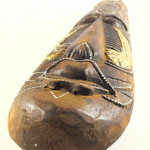 Máscara Africana Decorativa de Madera Tallada 99 cm - imagen 4