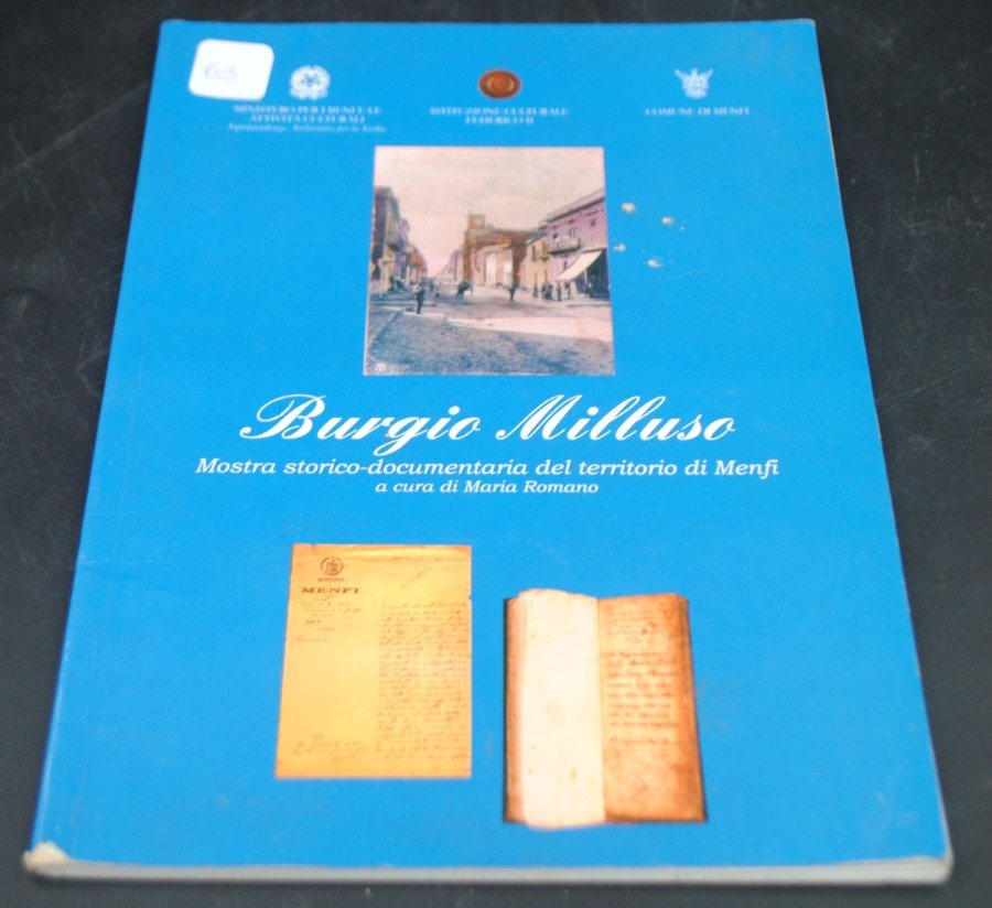 Lote siguiente: Catálogo Histórico de Exhibición Burgio Milluso