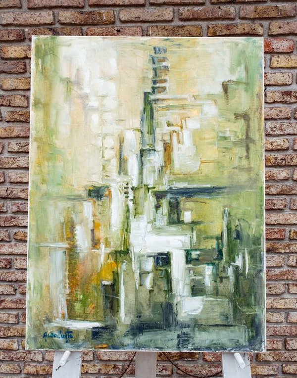 Pintura Abstracta al Óleo de Aldo Curto (60x80 cm) - imagen 1