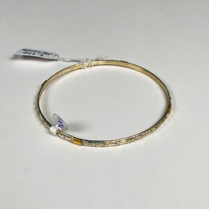 Pulsera Esclava de Plata y Oro con Grabados - imagen 2