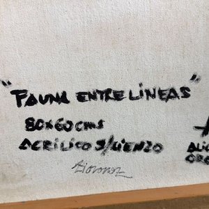 Obra de Arte "Fauna entre Líneas" de Alicia Oronoz - Acrílico 60 x 80 cm - imagen 5