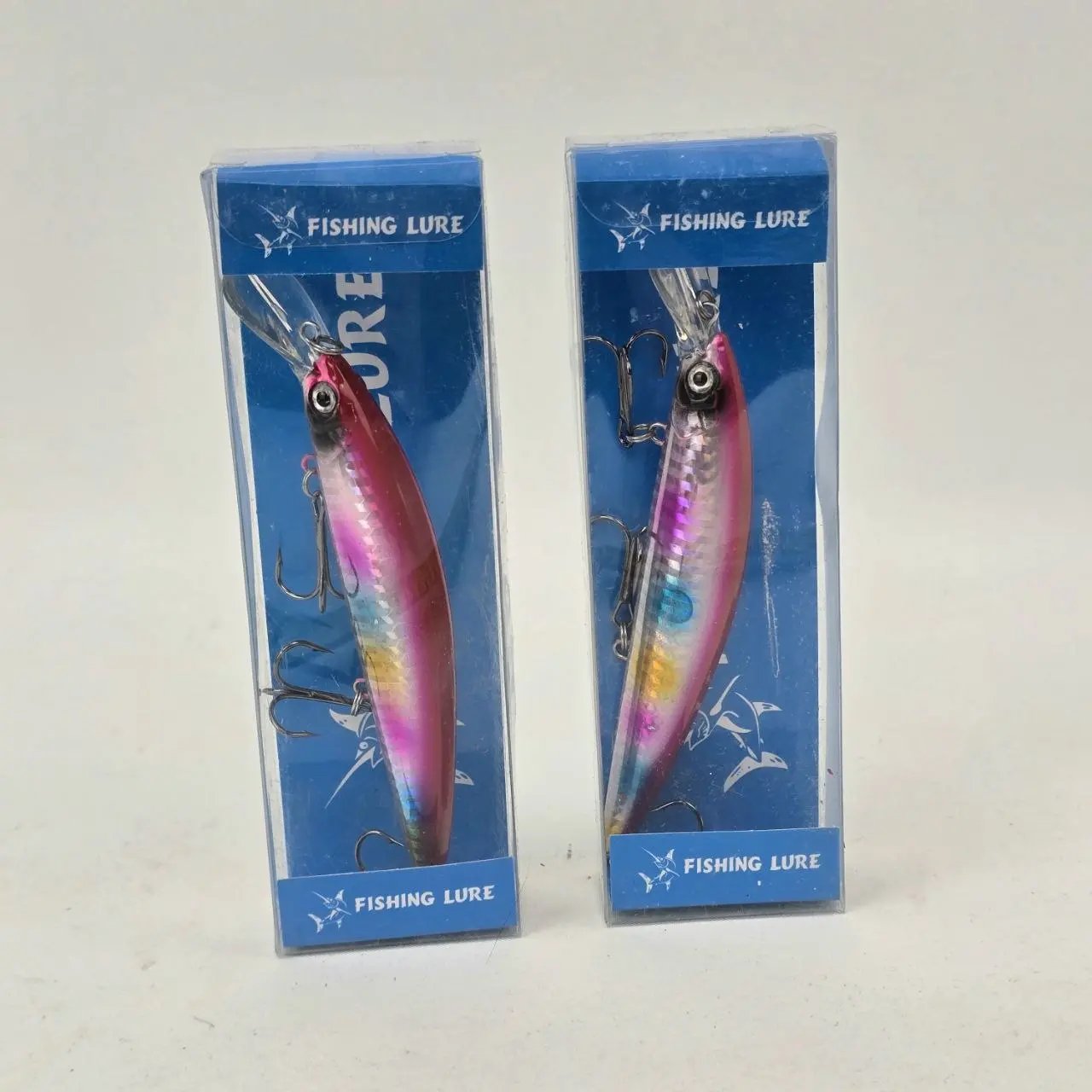 Set de 2 Señuelos de Pesca Brillantes para Cebo Artificial