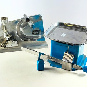 Balanza de Sobremesa Azul y Cortadora de Fiambre Manual Rasfel - imagen 1