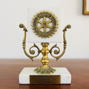 Lote de 6 Trofeos y Taza Rotary International en Bronce y Mármol - imagen 3
