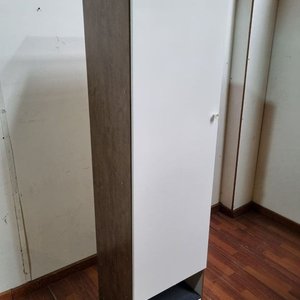 Estantería Blanca y Marrón con Puerta (50x41x175 cm) - imagen 3