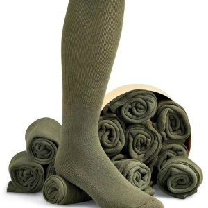 Bolsa con 40 Pares de Medias de Algodón 100% Color Verde Militar - imagen 1