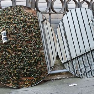 Dos Espejos Circulares Decorativos Sin Marco - Diámetro 54 cm - imagen 2