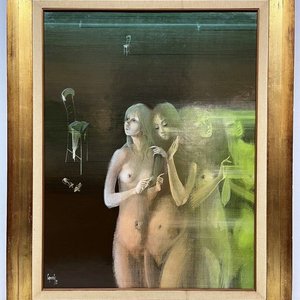 Lote anterior: acrilico sobre fibra 80x60 Glauco Capozzoli "desnudos"