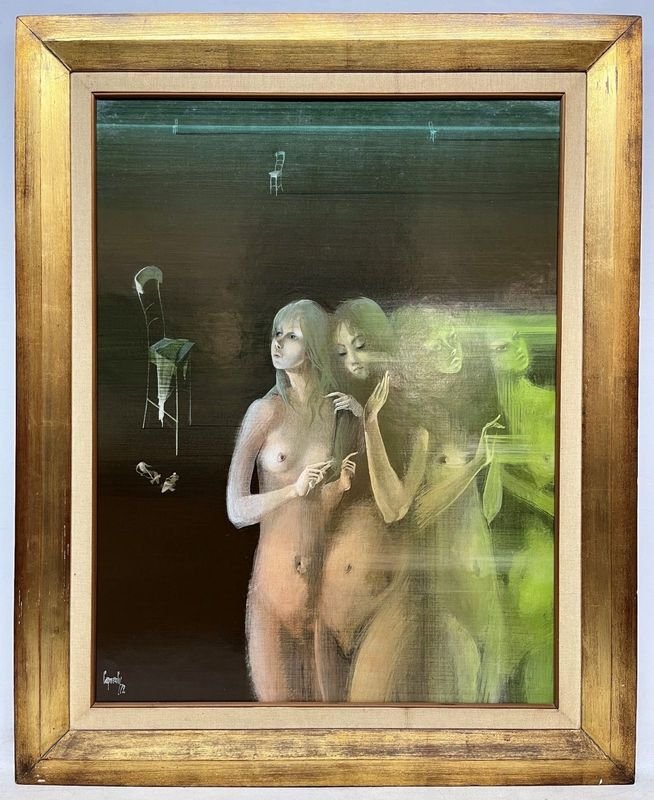 acrilico sobre fibra 80x60 Glauco Capozzoli "desnudos"