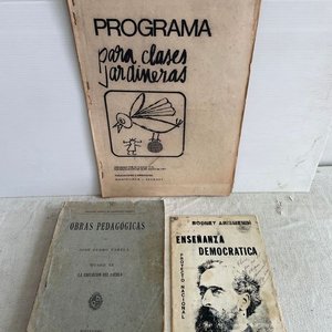 Obras Pedagógicas de J.P. Varela, Programa y Enseñanza Democrática, Edición 1910 y 1986 - imagen 1