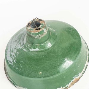 Plafón Industrial Metálico Verde con Desgaste - Diámetro 35 cm - imagen 2