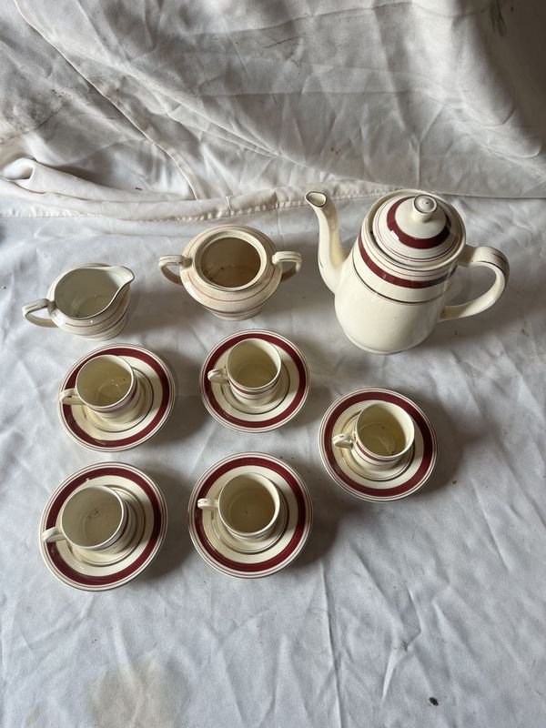 Juego de café inglés de 5 tazas en porcelana - imagen 2