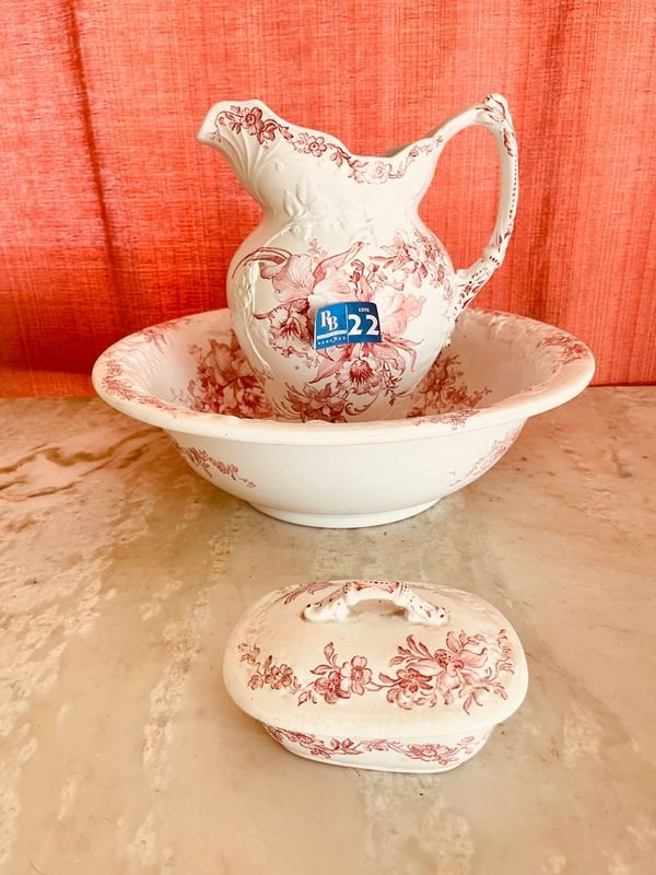 JUEGO LAVATORIO PORCELANA ALEMANA - imagen 1