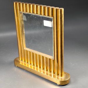 Portarretratos de Bronce Macizo con Vidrio Biselado y Diseño Tubular - imagen 5