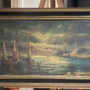 Lote anterior: Óleo sobre Tela "Puerto con Embarcaciones" de J. Krauss - Gran Formato
