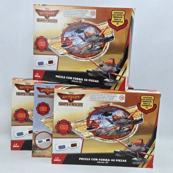 Juego de Mesa Aviones 3D Disney con 4 Puzzles de 48 Piezas - imagen 1