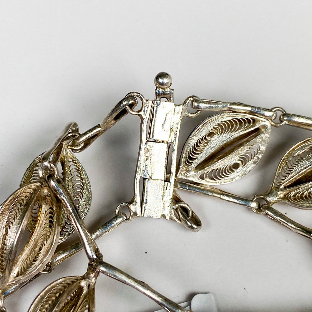 Pulsera filigrana de plata ancha - imagen 3