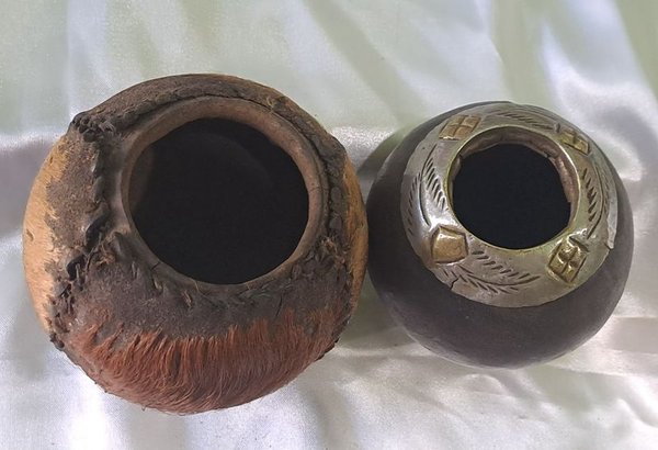Par de Mates con Cuero Bovino y Alpaca - imagen 3