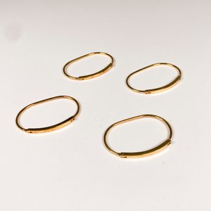 Lote de 4 Pulseras Esclavas Doradas Estilo Moderno - imagen 2