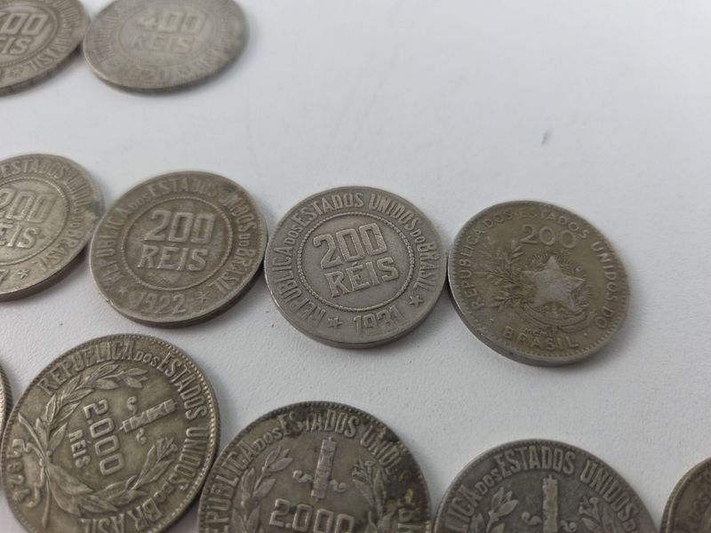 Colección de monedas brasileñas y lira siria en plata - imagen 14