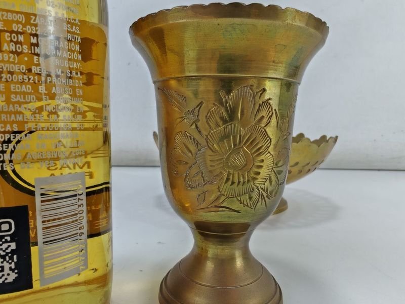 Mortero y bandeja en bronce antiguo - imagen 9