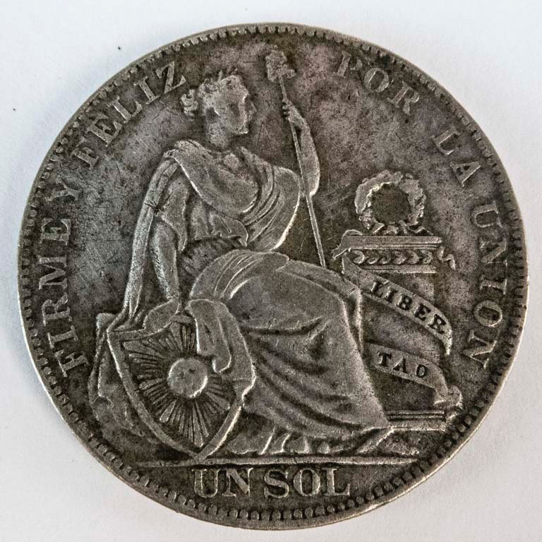 Moneda de Plata Peruana 1 Sol de 1930 - 24g