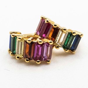 Lote anterior: Arillos de Plata con Baño de Oro y Piedras de Colores