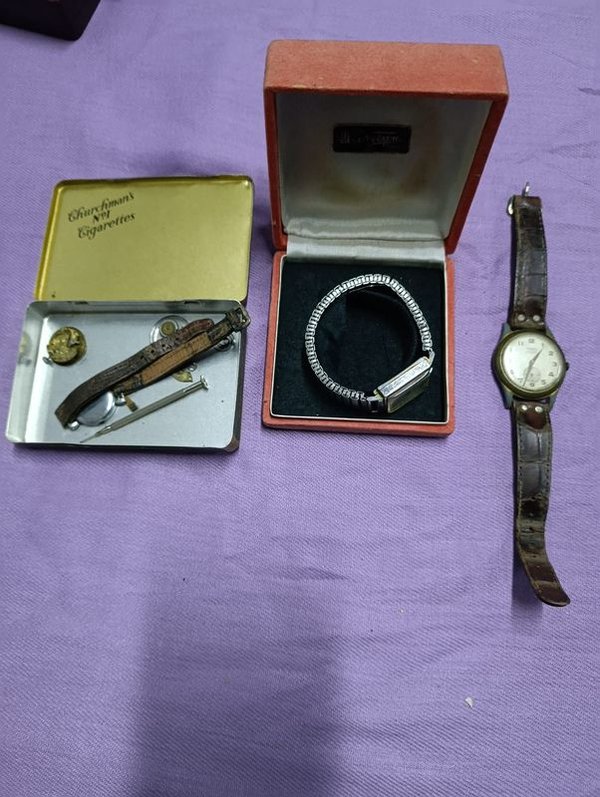 Lote de Relojes de Pulsera de Caballero Antiguos - imagen 1