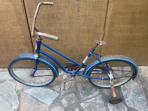 Bicicleta Infantil Stelber Azul con Ruedas de Apoyo
