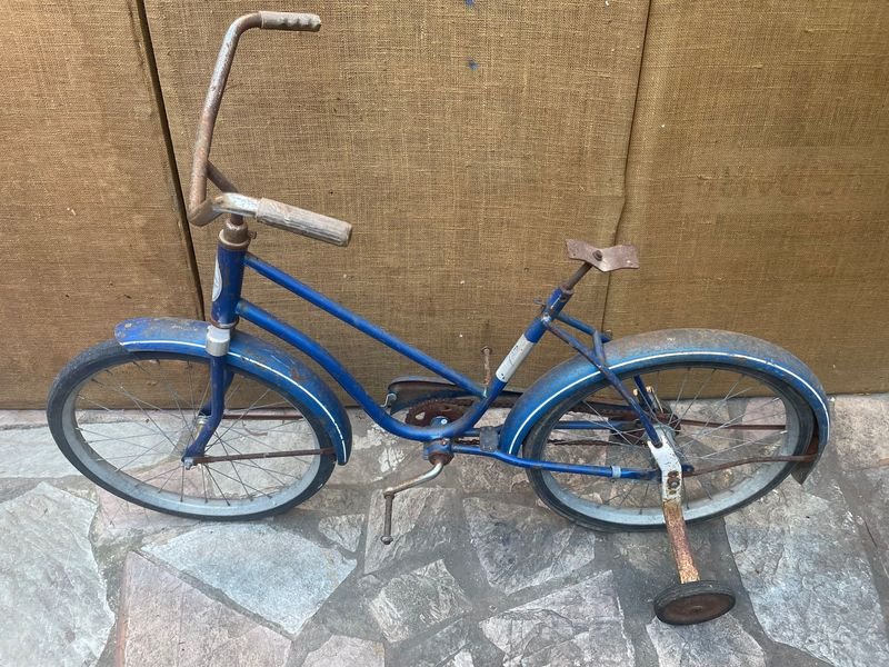 Bicicleta Infantil Stelber Azul con Ruedas de Apoyo