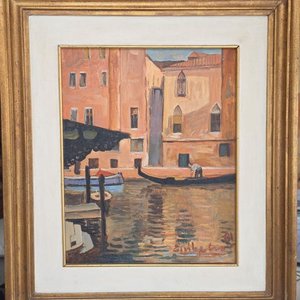 Lote anterior: Cuadro al óleo "Venecia" de Edgardo Ribeiro